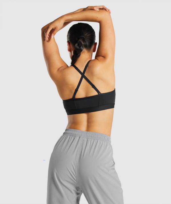 Damske Športové Podprsenky Gymshark Ruched Čierne | WS3042786